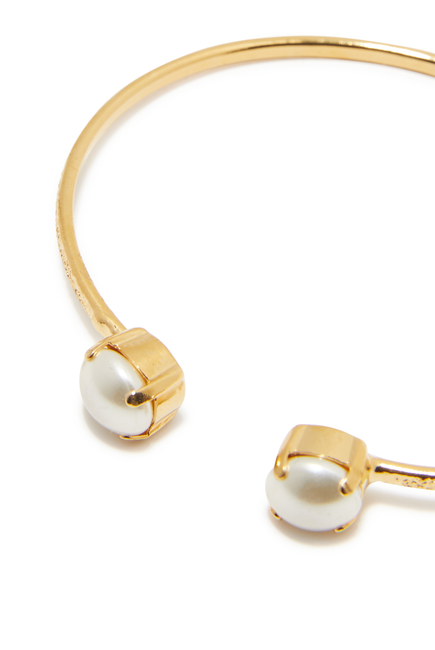 Classic Petite Bracelet, 18k Gold-Plated Brass & Pearls